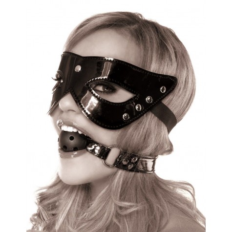 Лаковый комплект MASQUERADE MASK & BALL GAG