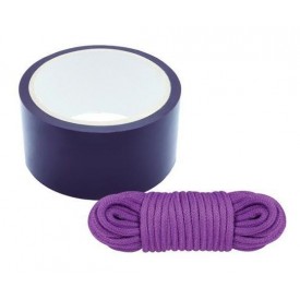 Комплект для связывания BONDX BONDAGE RIBBON & LOVE ROPE PURPLE