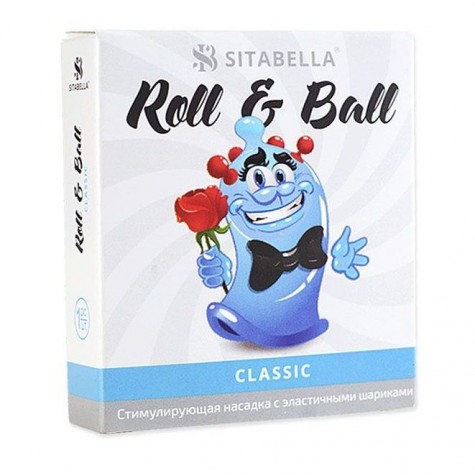 стимулирующий презерватив-насадка Roll & Ball Classic